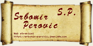 Srbomir Perović vizit kartica